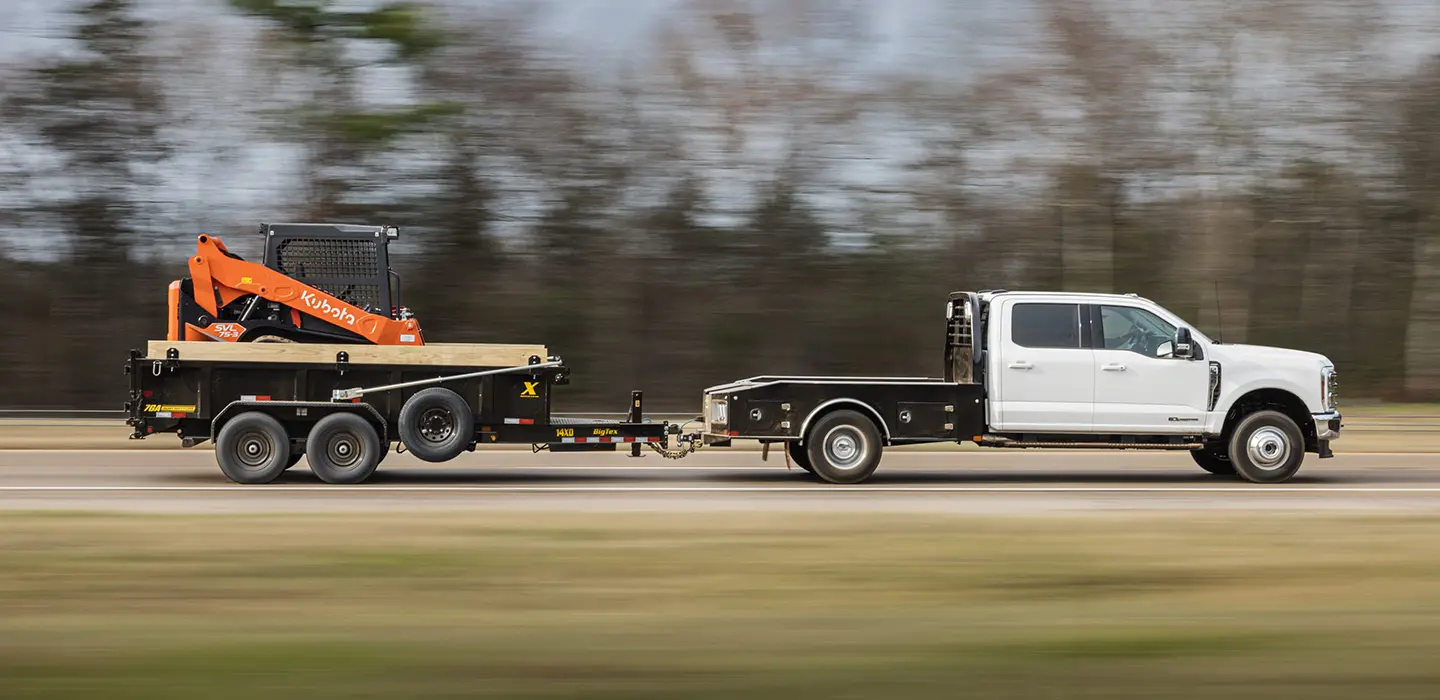 White Truck With Big Tex X Series Trailer
